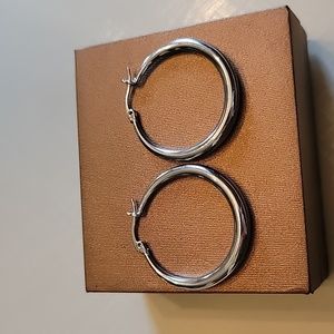 .925 Silver Lightweight Hoops
